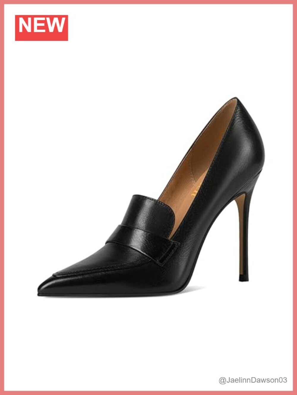 Women's Stiletto High Heel Loafer Pumps Pointed Toe Slip On Faux Leather Party